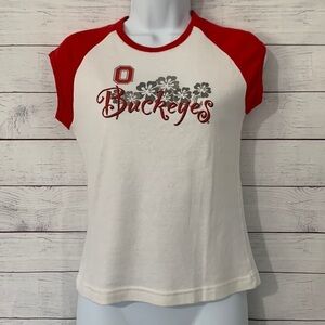 Ohio State University Buckeyes (OSU) Capped-Sleeve Tee
